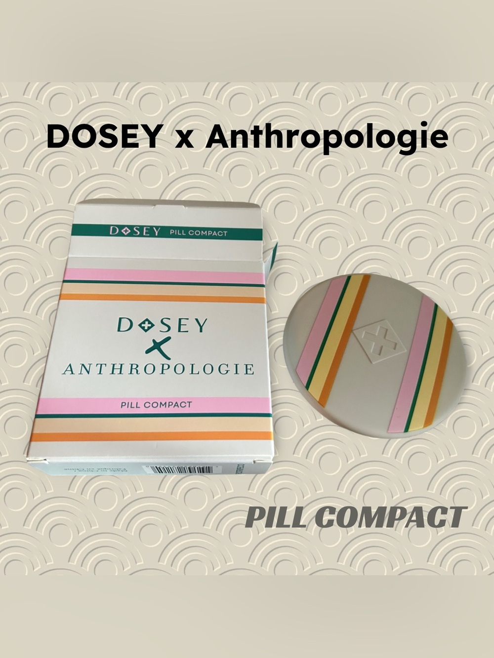 🇺🇸👍NIB DOSEY x ANTHROPOLOGIE | Essentials compact pill case - sunset gelato